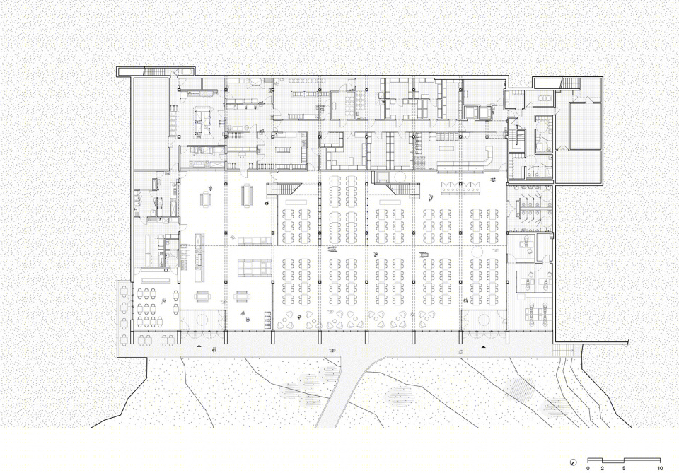 法国塞尔吉大学食堂改建丨I+A Laboratoire des structures-64