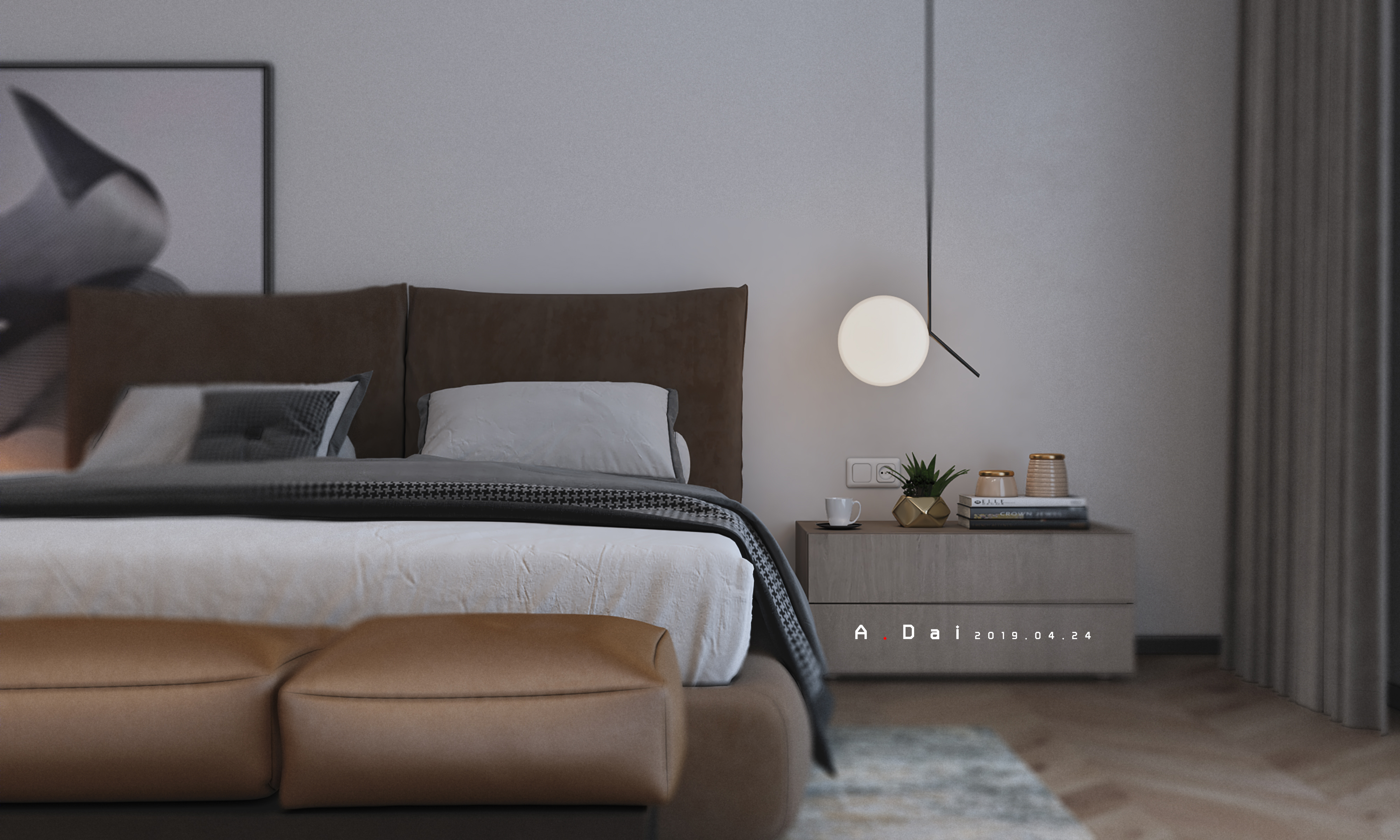 现代简约风平层设计案例-17