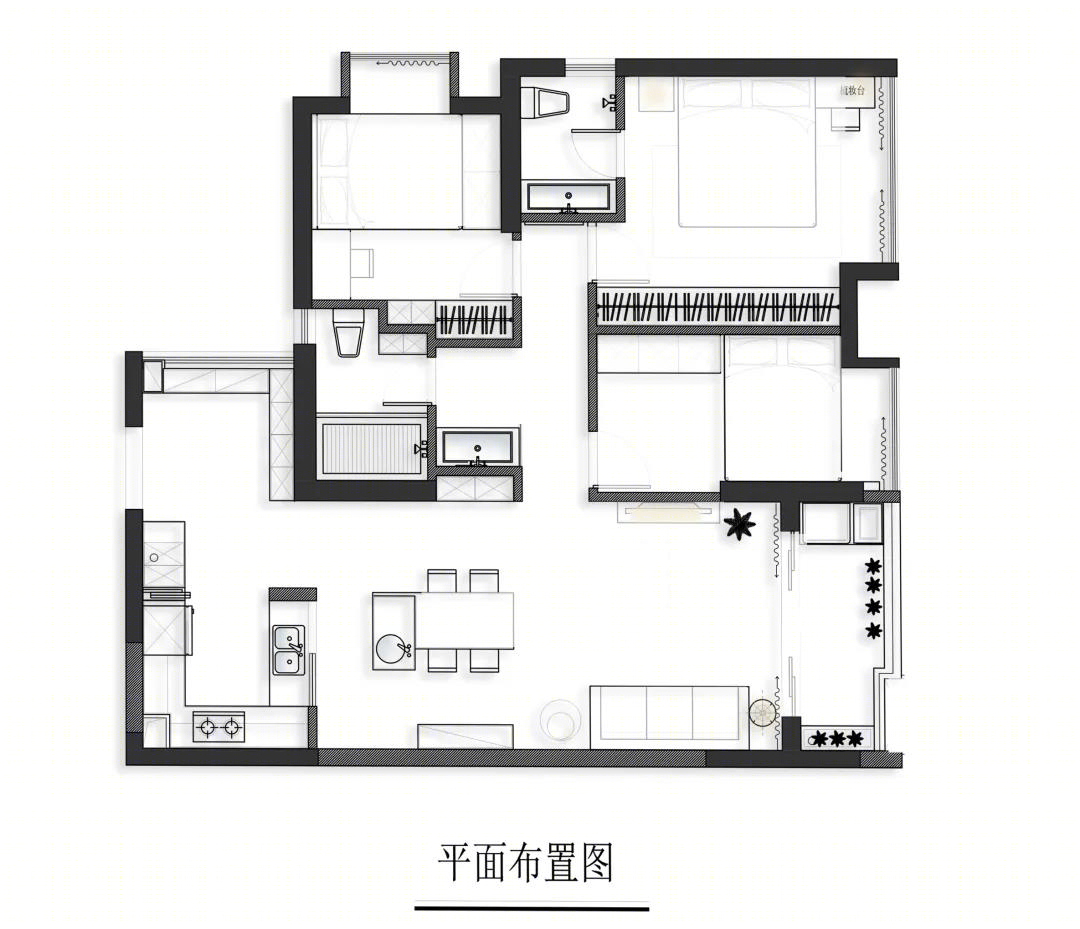 110 平现代复古家居,打造温馨实用空间-2