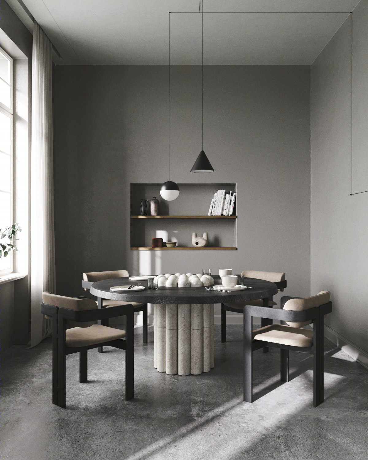 捷克极简餐厅"Seal Grey Tones"-0