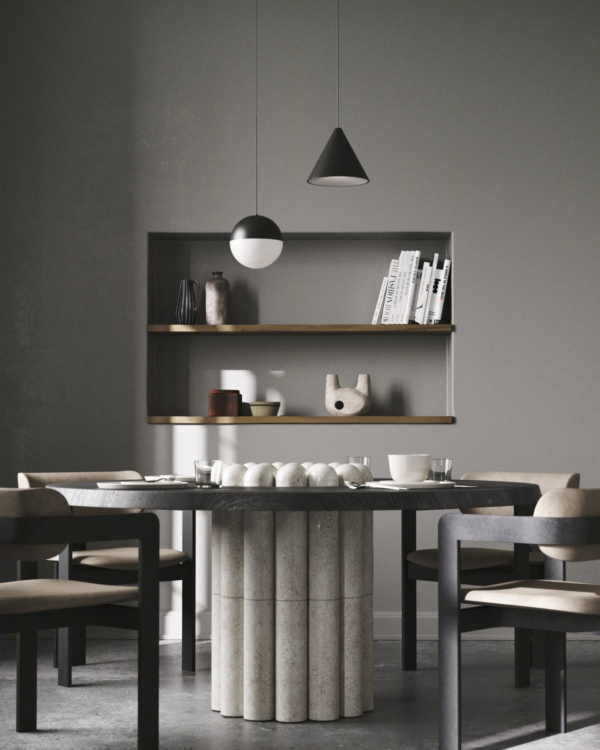 捷克极简餐厅"Seal Grey Tones"-2
