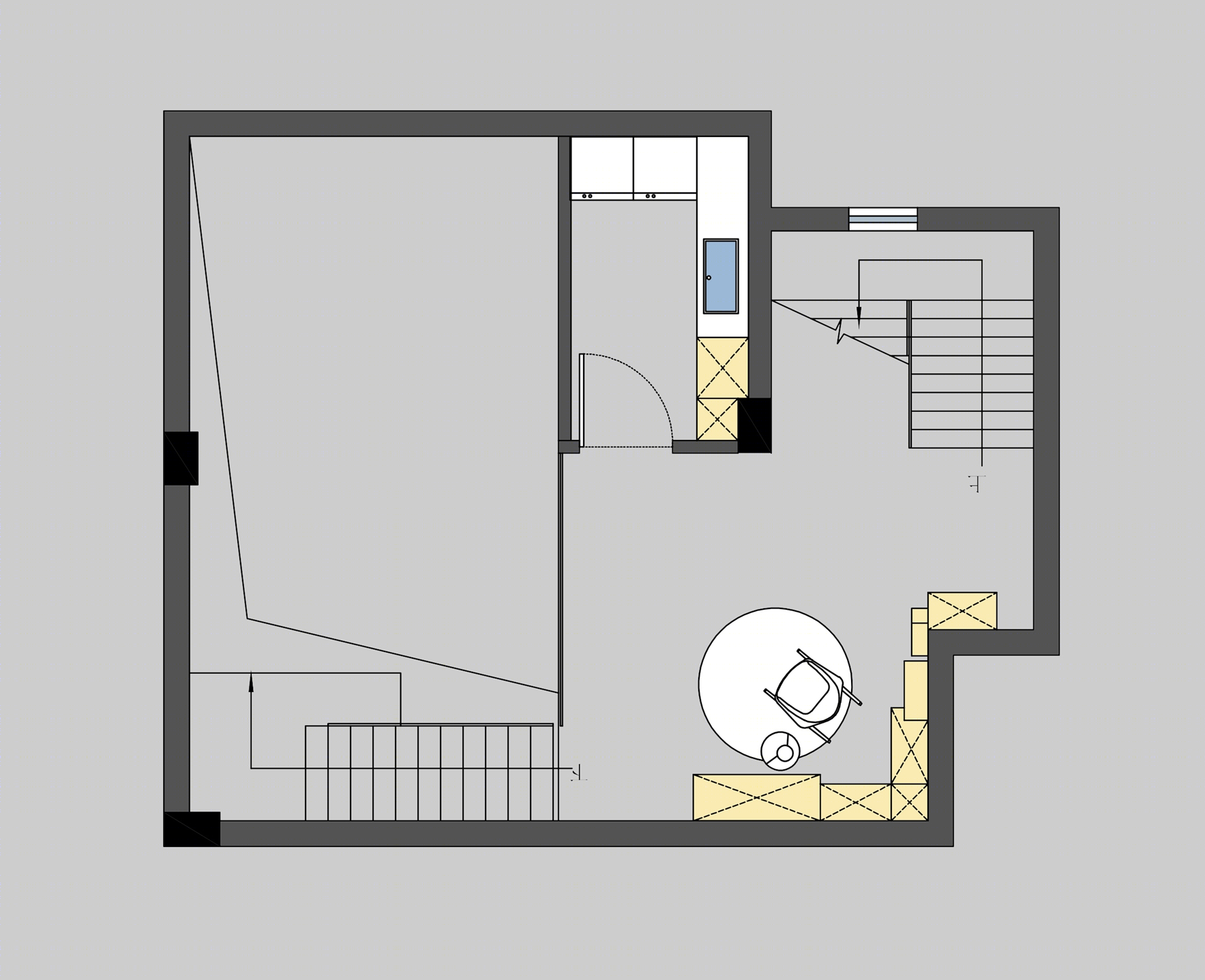 极简主义下的多彩地下室设计-11