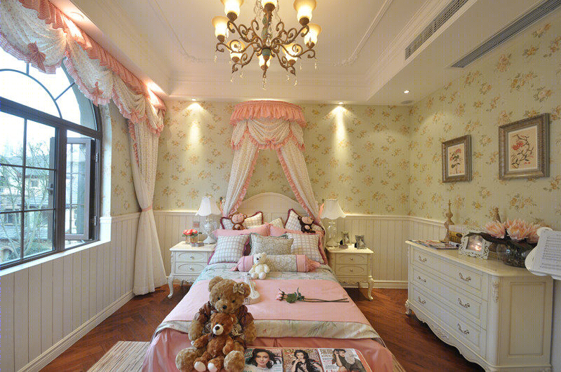 重庆奥林匹亚花园六期美式双拼别墅样板房设计-1