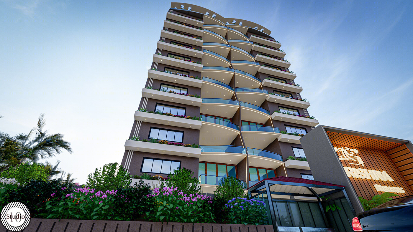 Anastasiya Gushchina丨公寓建筑丨KRISHNA HEIGHTS-0