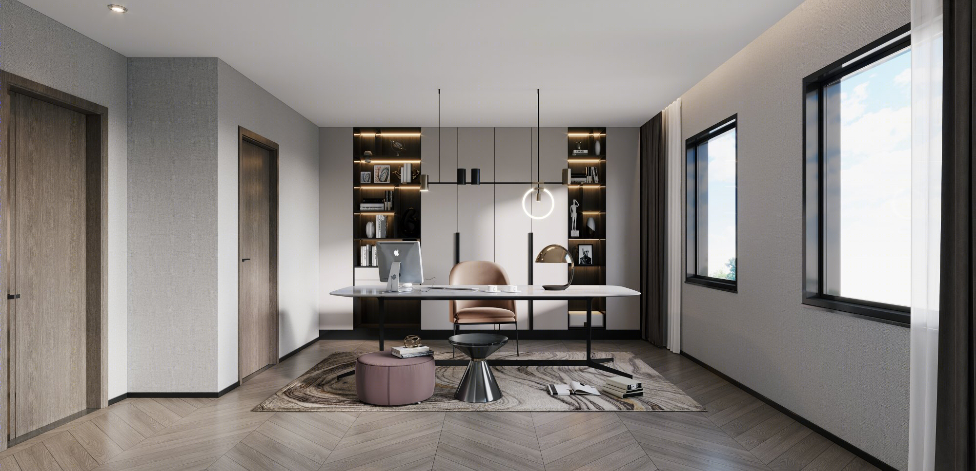 安徽现代简约办公空间设计丨中国安徽丨知萌视觉表现-3