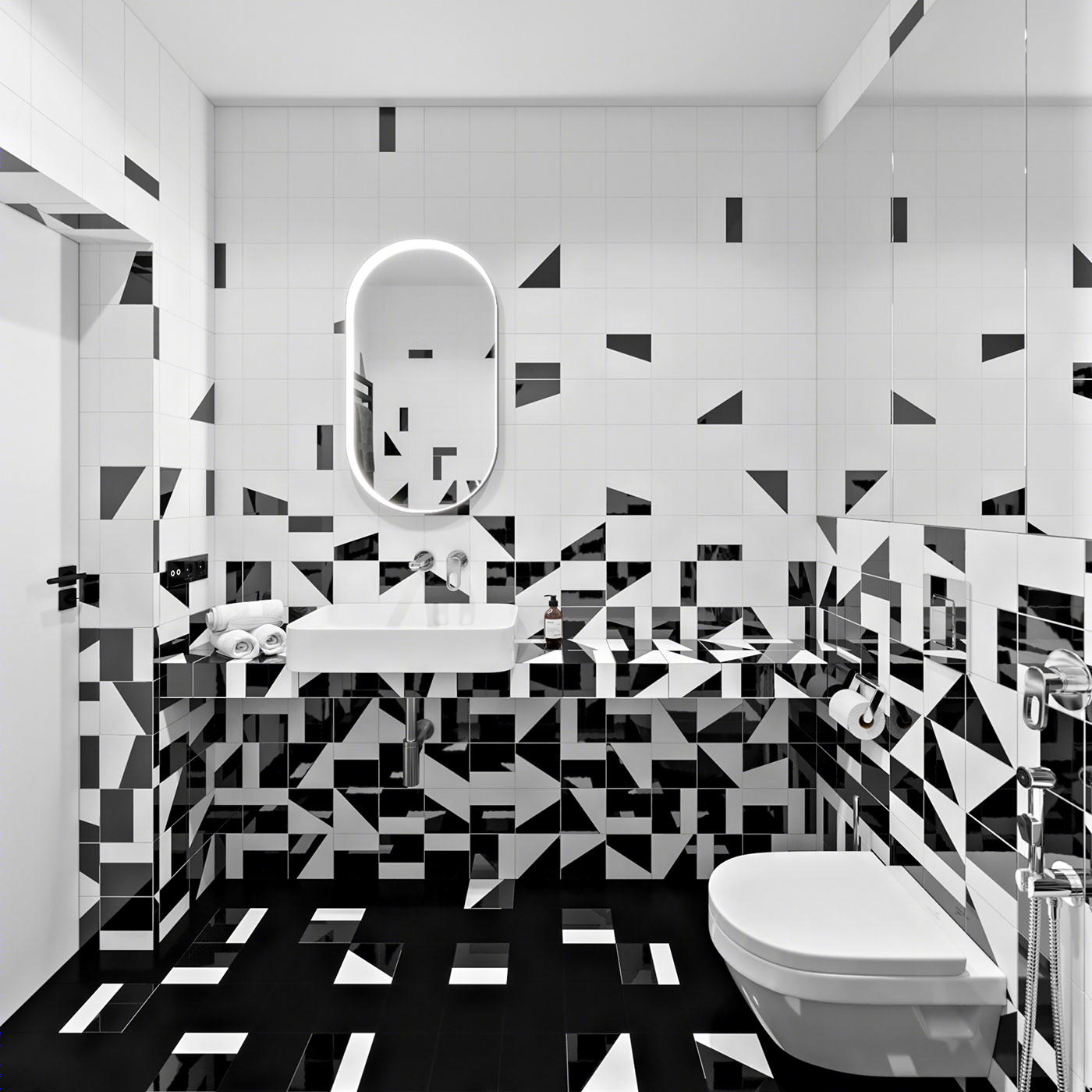 102㎡高级黑公寓，L 型空间塞下 10 个功能区-54