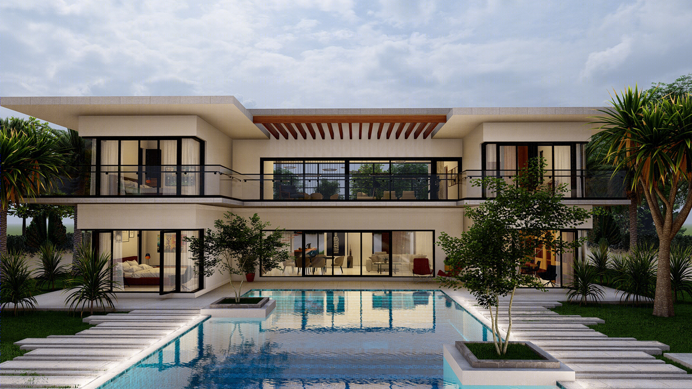 Anastasiya Gushchina丨别墅建筑丨Exterior 3d render-5