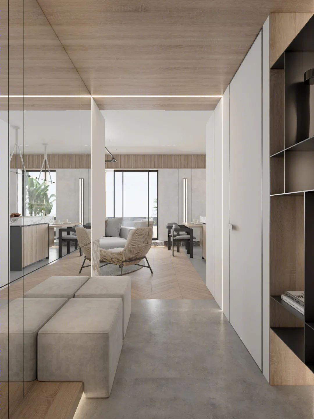 DE&DE 新作 | 95m²简约私宅，大理石与原木的和谐-10
