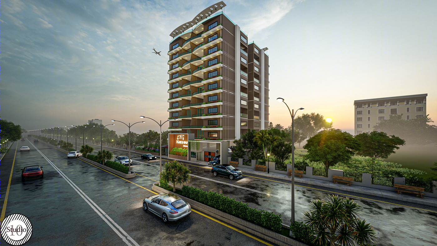 Anastasiya Gushchina丨公寓建筑丨KRISHNA HEIGHTS-2