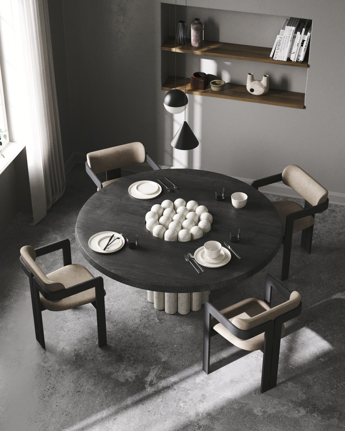 捷克极简餐厅"Seal Grey Tones"-3