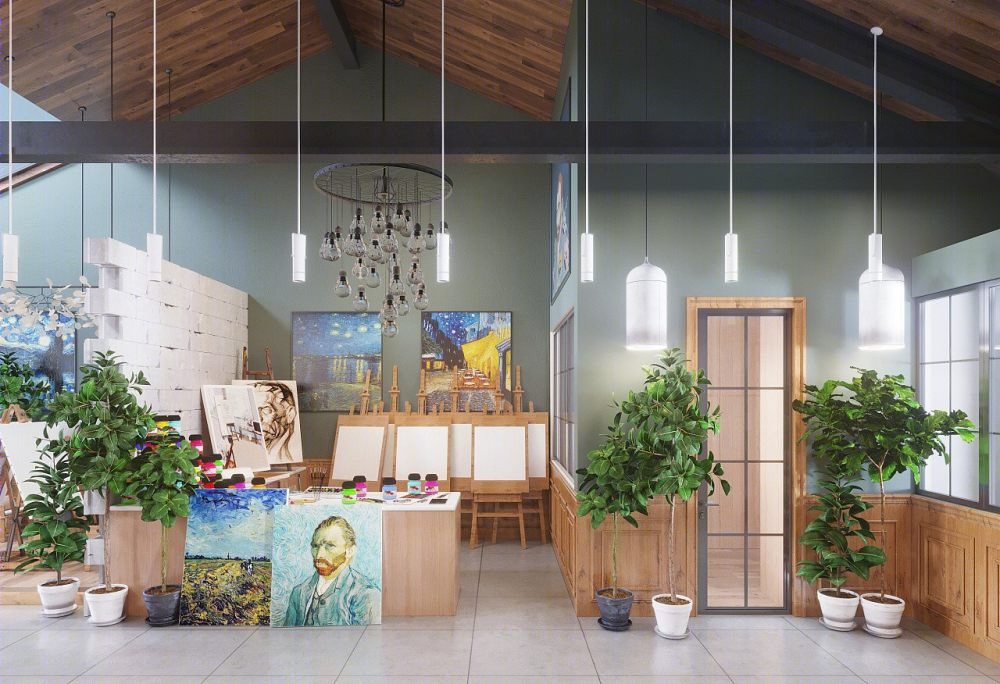 创意油画馆设计 | 突显艺术氛围-16