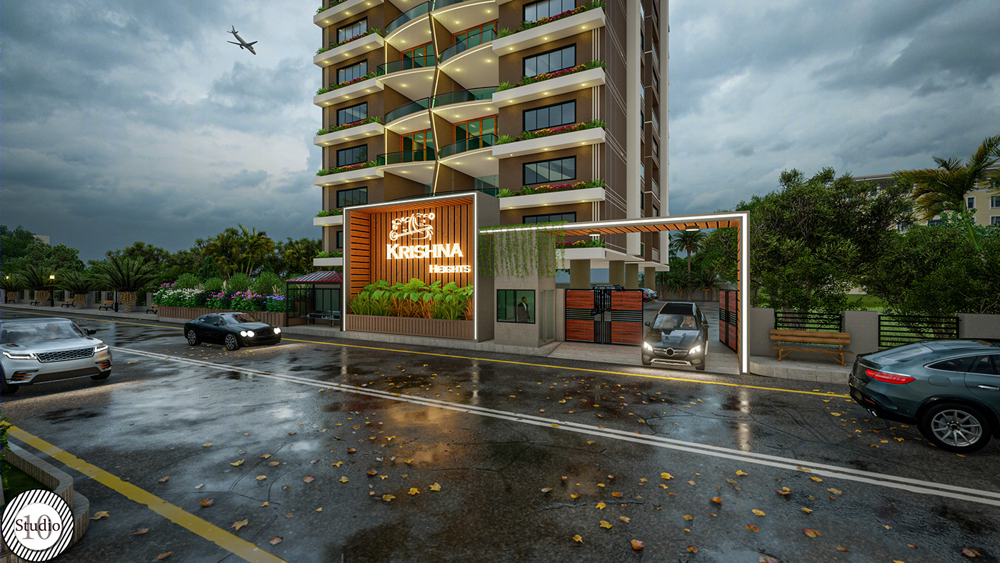 Anastasiya Gushchina丨公寓建筑丨KRISHNA HEIGHTS-3