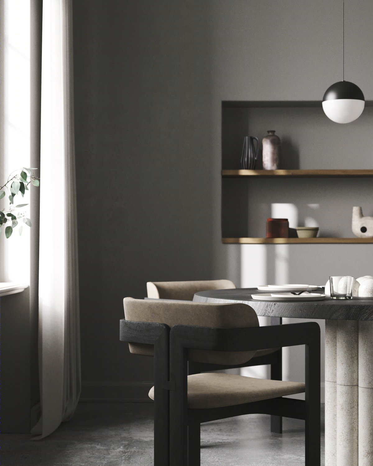 捷克极简餐厅"Seal Grey Tones"-5