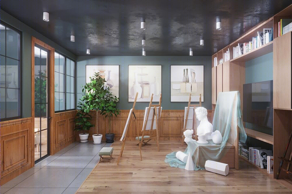 创意油画馆设计 | 突显艺术氛围-18