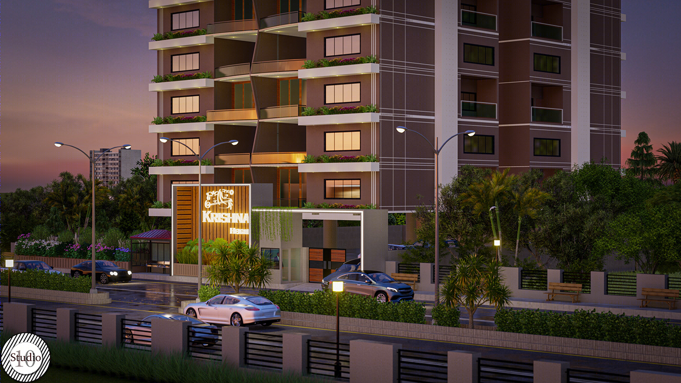 Anastasiya Gushchina丨公寓建筑丨KRISHNA HEIGHTS-4