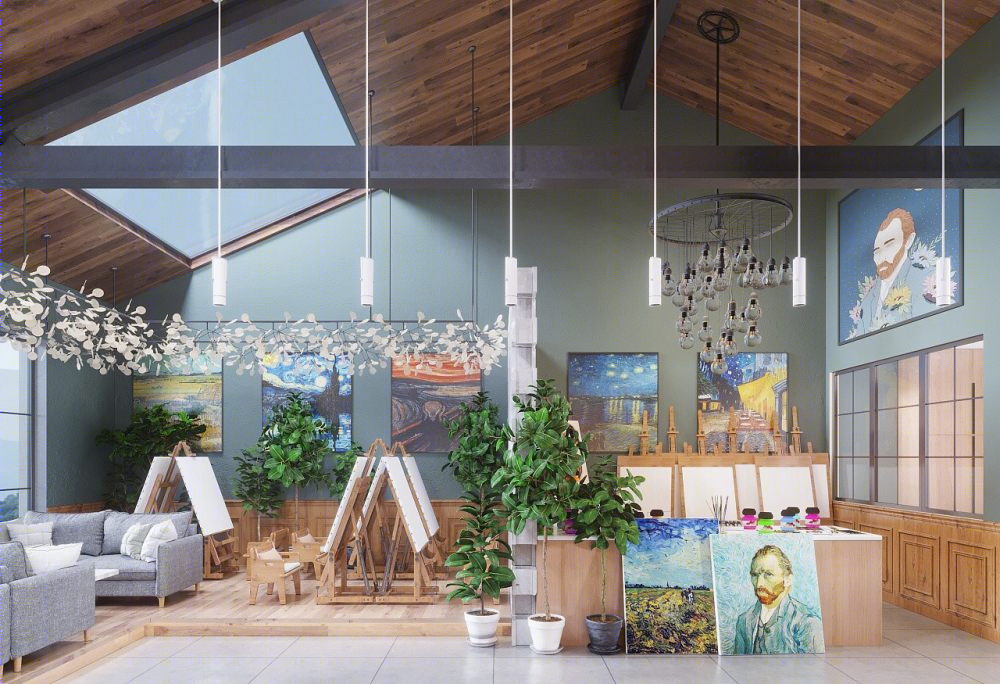 创意油画馆设计 | 突显艺术氛围-24