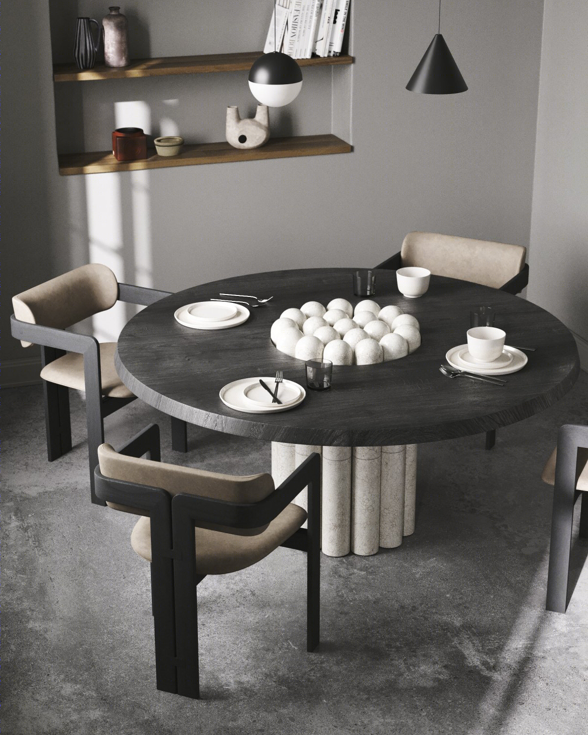 捷克极简餐厅"Seal Grey Tones"-6