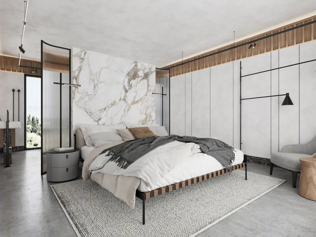 DE&DE 新作 | 95m²简约私宅,大理石与原木的和谐-20