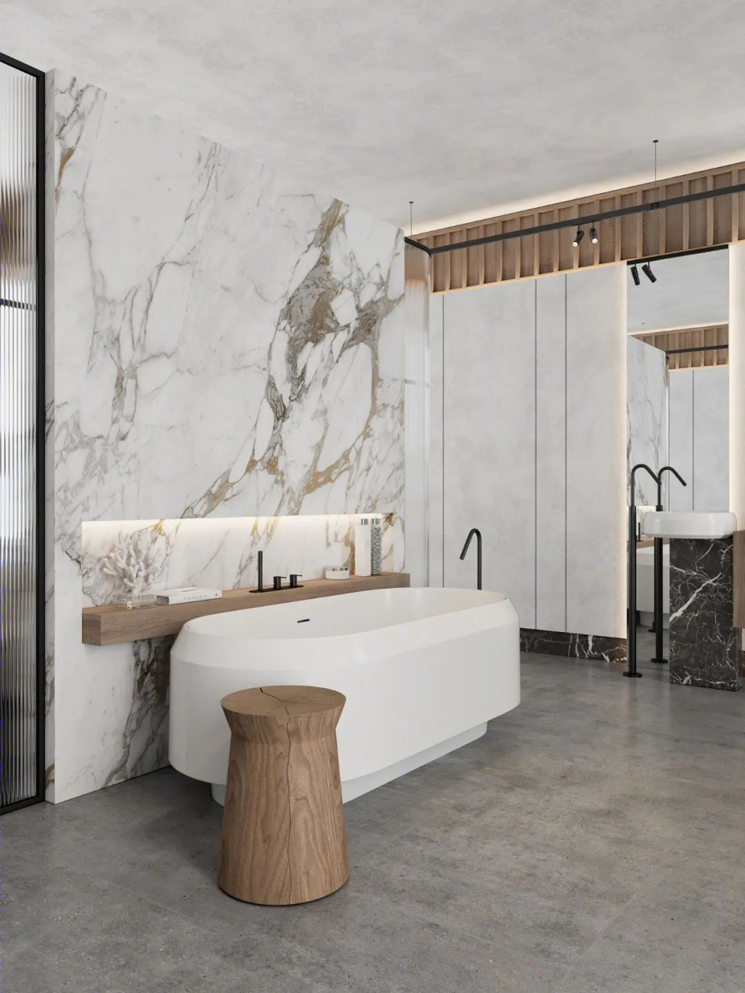 DE&DE 新作 | 95m²简约私宅，大理石与原木的和谐-26