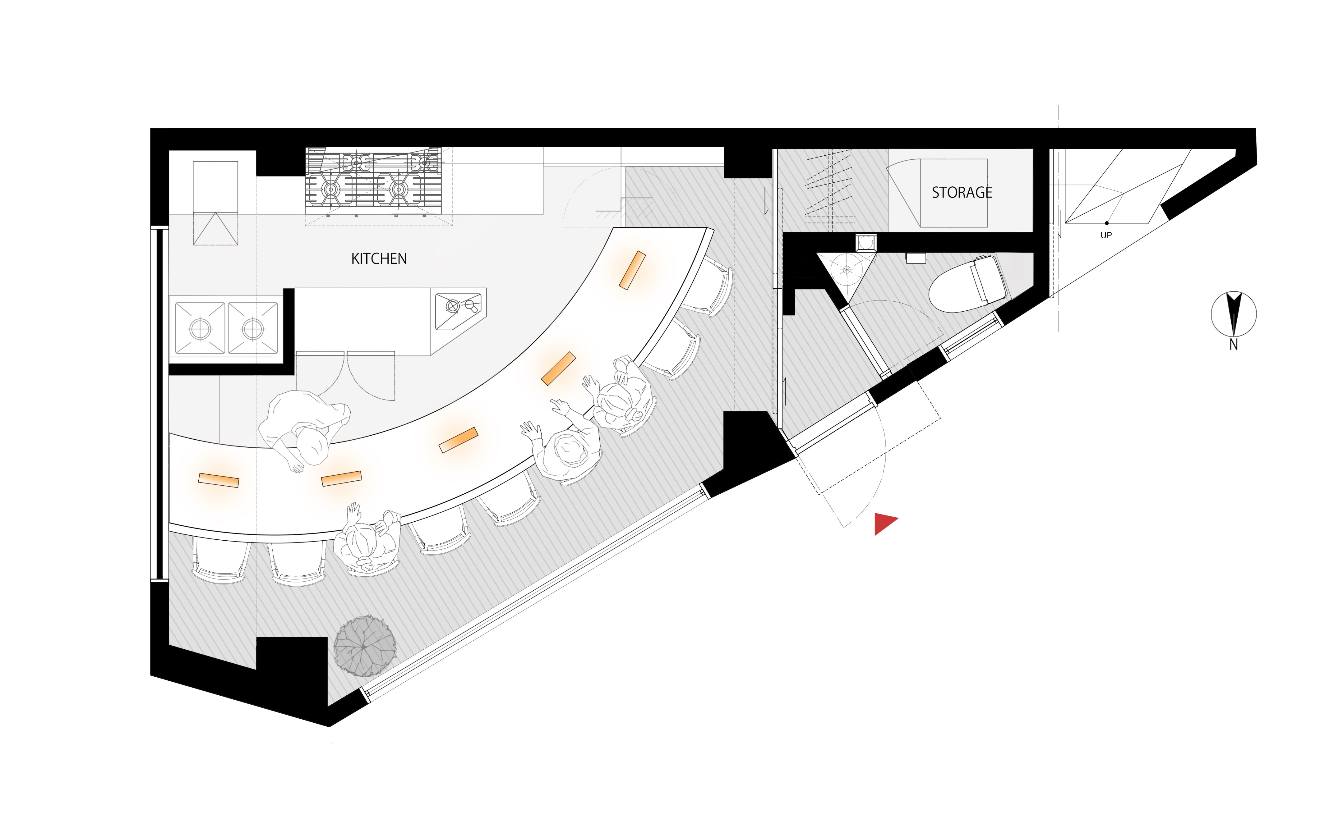 意大利餐厅 RAMA丨日本东京丨MOMOKO KUDO ARCHITECTS-13