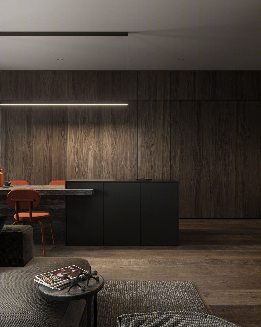 自然色彩的简约公寓设计丨Mikhail Startsev-11