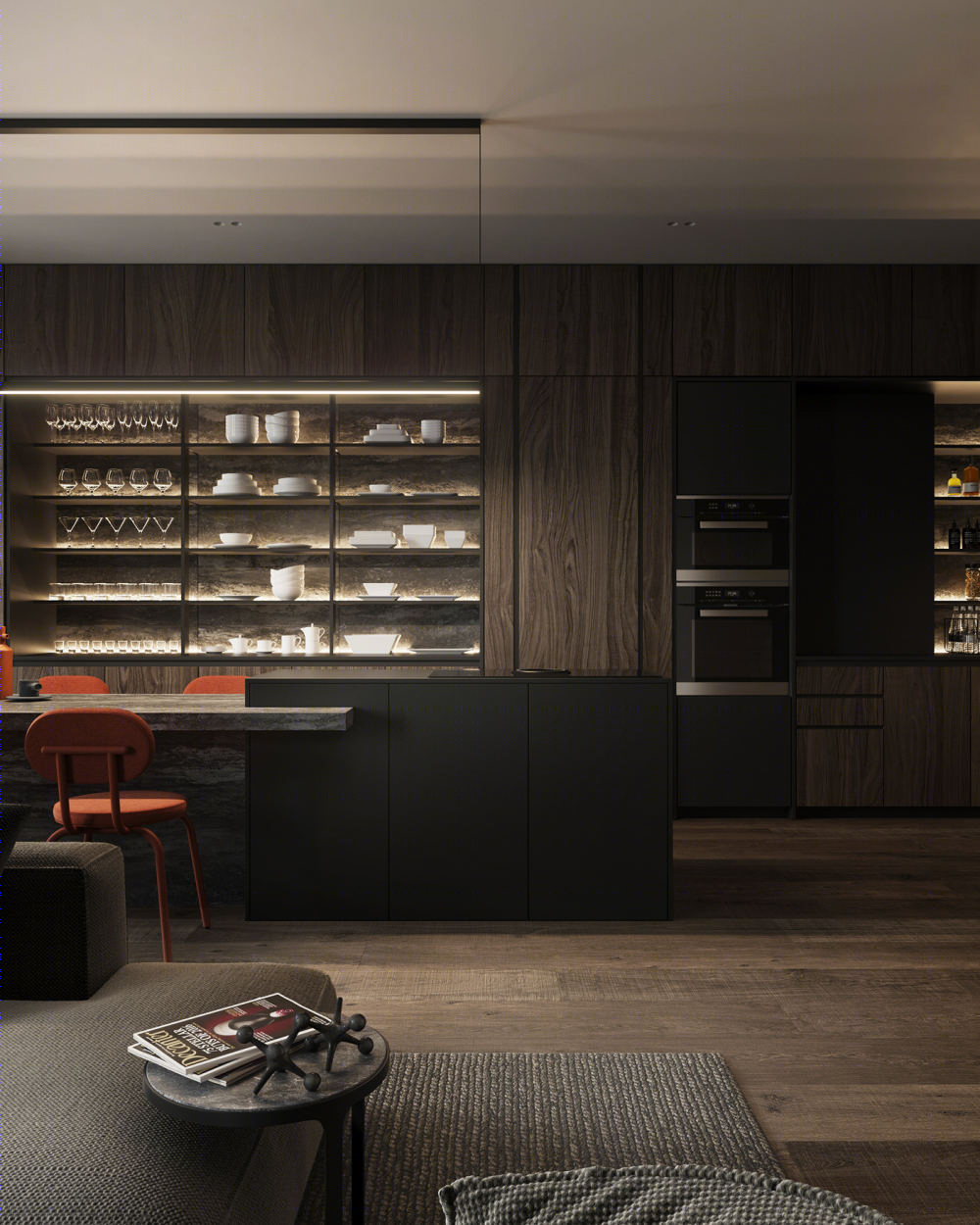 自然色彩的简约公寓设计丨Mikhail Startsev-12