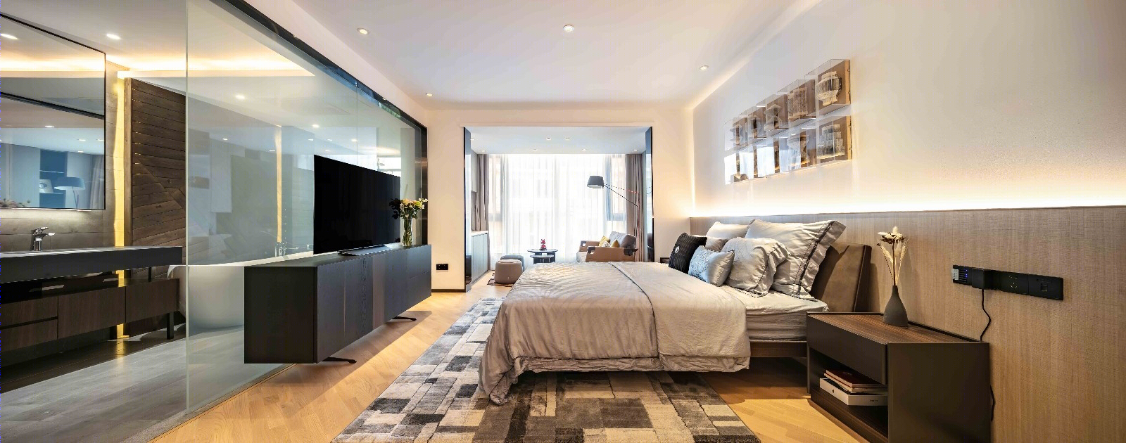 深圳高端别墅现代简约设计，竹木纤维墙板防白蚁-22