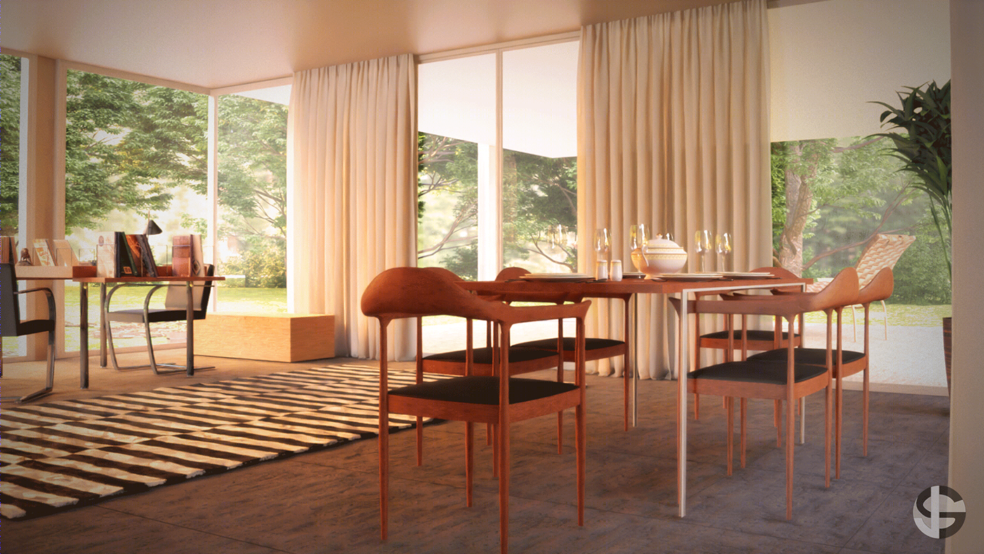 Casa Farnsworth Archviz-1