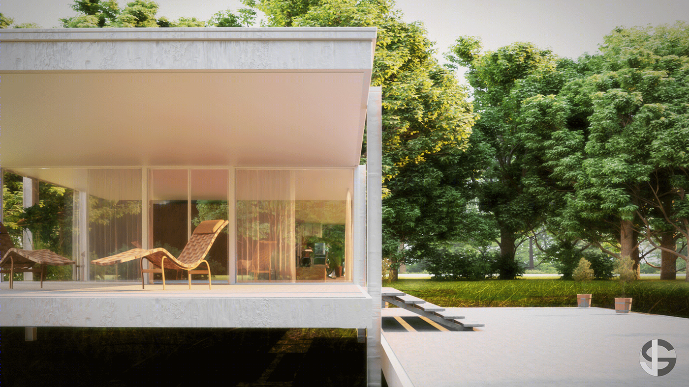 Casa Farnsworth Archviz-2