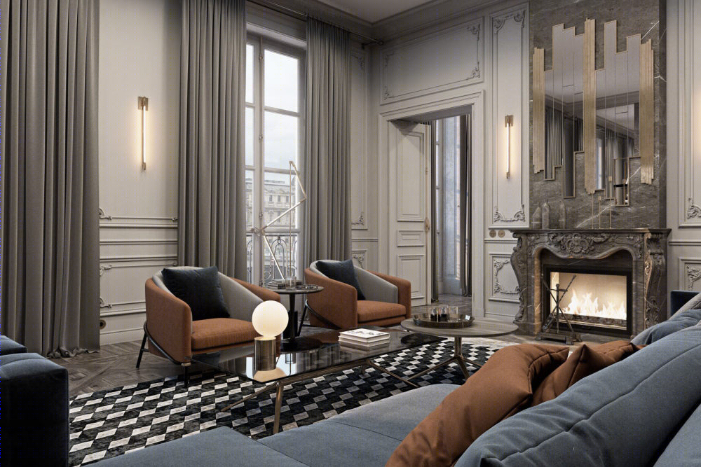 俯瞰卢浮宫·巴黎典雅私宅-7