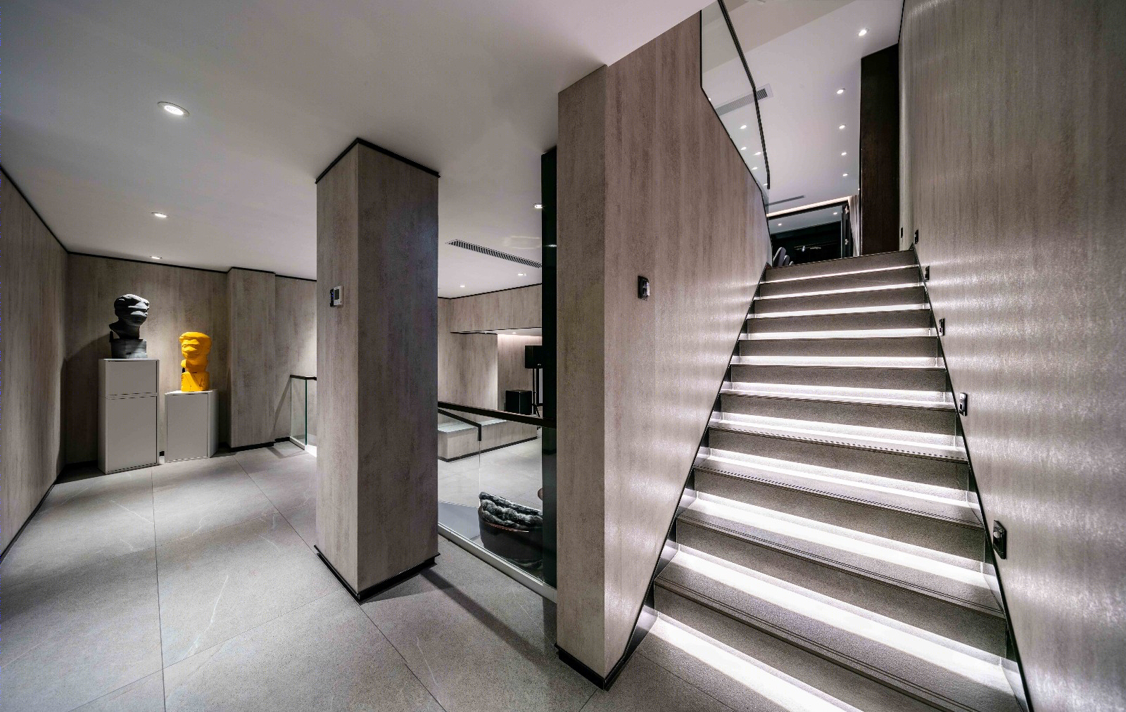 深圳高端别墅现代简约设计，竹木纤维墙板防白蚁-29