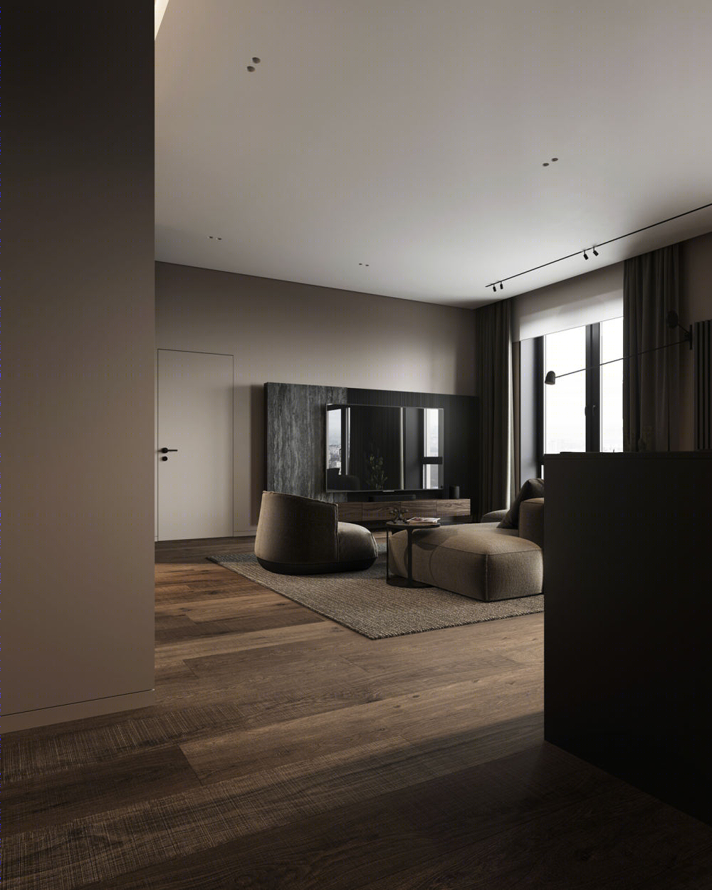 自然色彩的简约公寓设计丨Mikhail Startsev-21