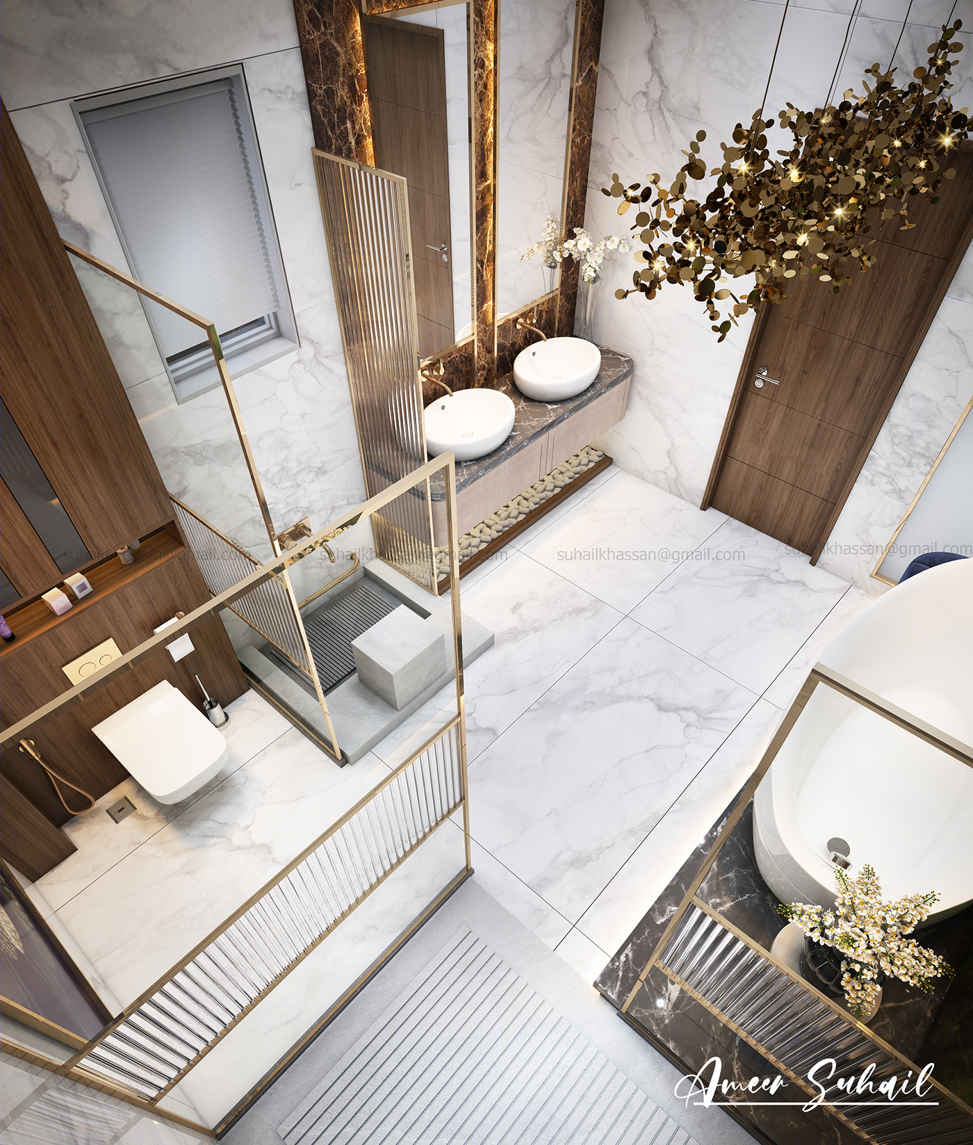 2021 年迪拜现代洗手间设计案例丨阿联酋迪拜-9