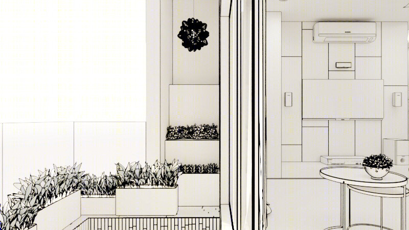 现代简约风平层设计 | 银色墨红色生活-7