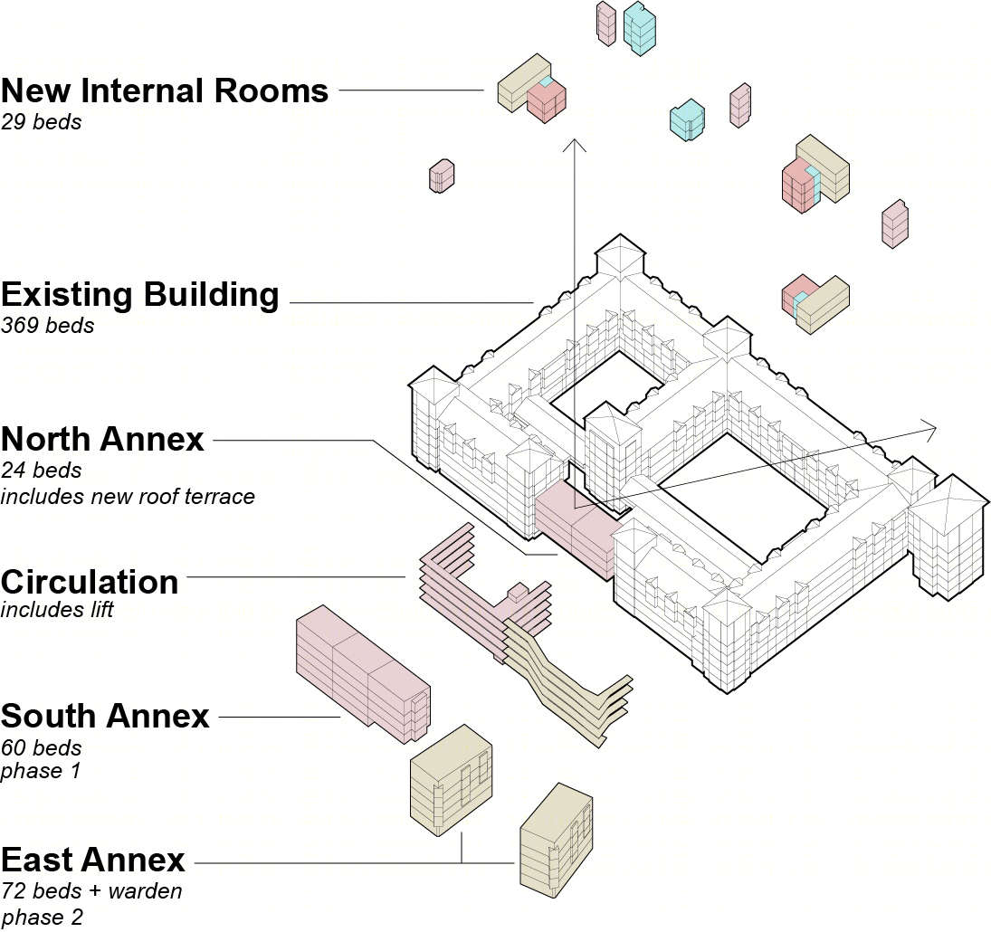 融合校园环境的 Barnato Hall Addition Phase 1 设计-21