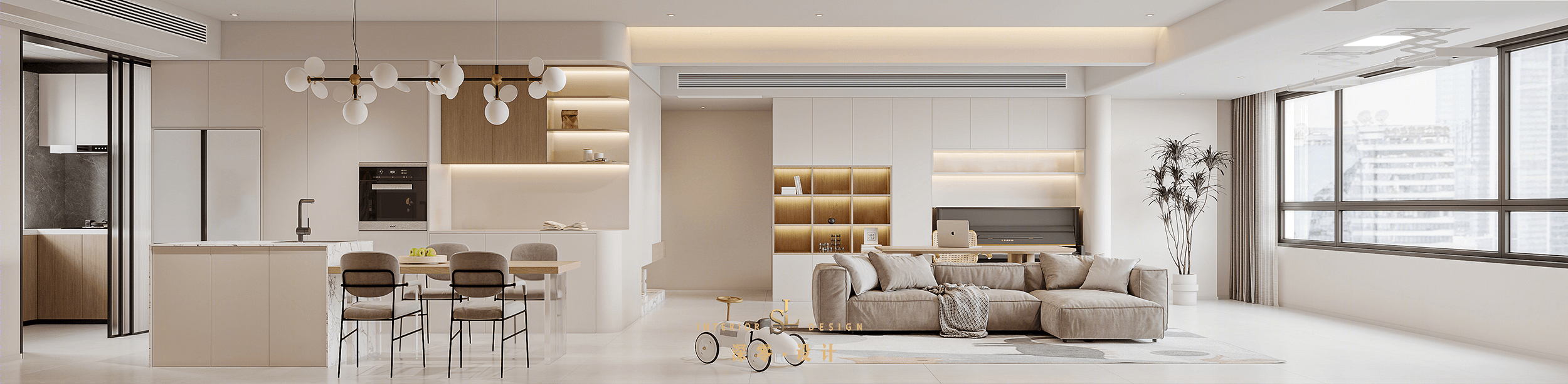 合肥 137㎡亲子互动宅丨中国合肥丨深零设计-4