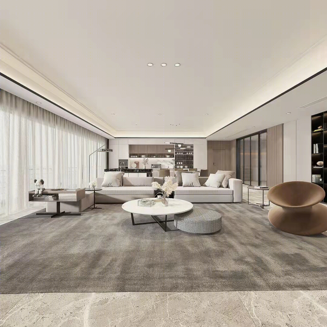 打造280㎡现代轻奢大平层，极致高级灰-7