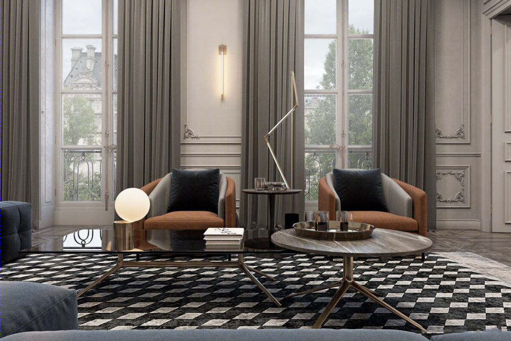 俯瞰卢浮宫·巴黎典雅私宅-9