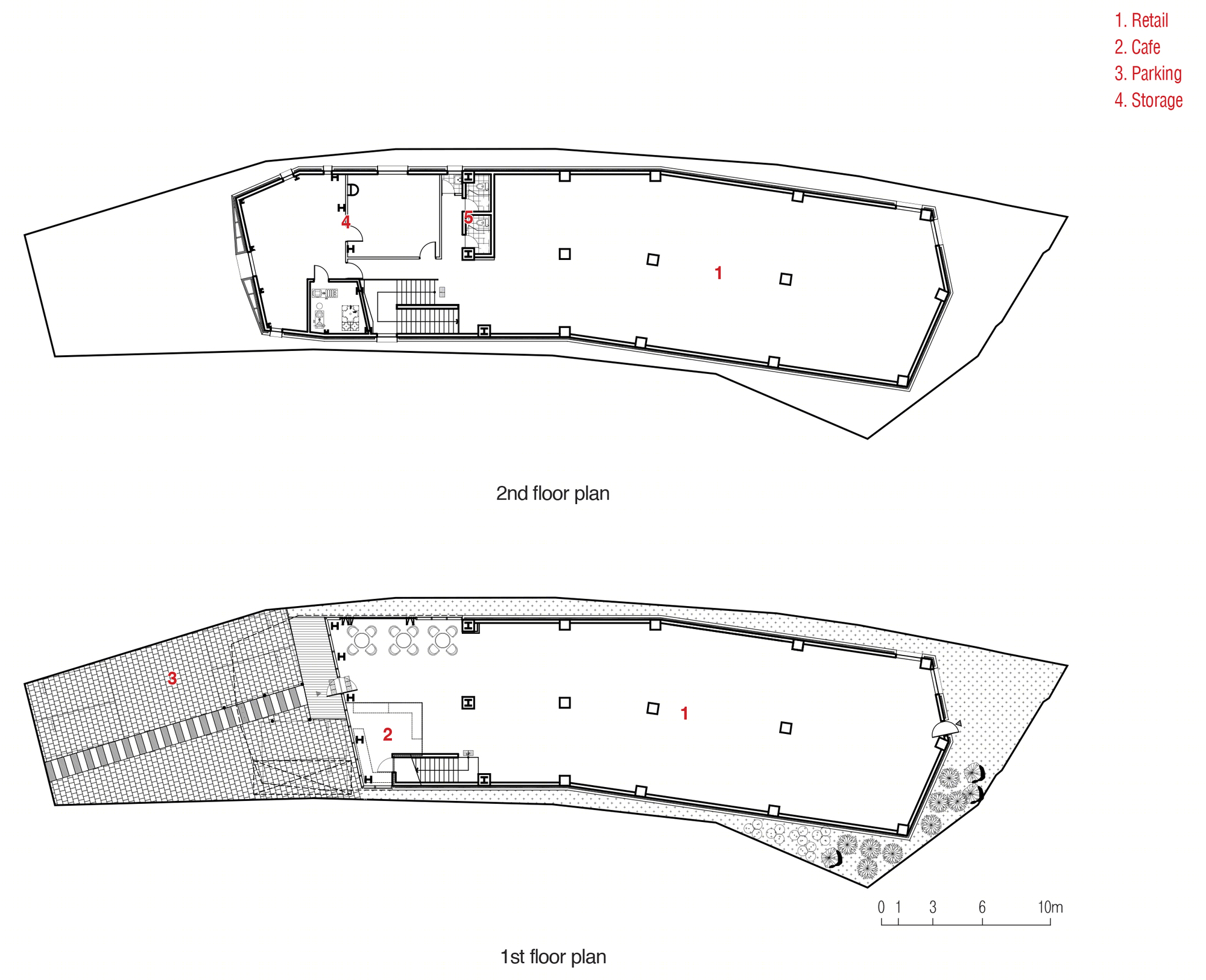 长墙扭曲的极简空间——家具展示建筑的和谐之美-2