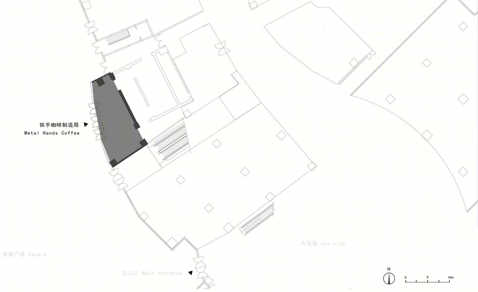 铁手咖啡大悦城店 · 社区感十足的室内改造丨力场(北京)建筑设计 Linkchance Architects-6