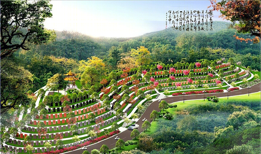 融合自然与传统的公墓设计典范——南京雨花台公墓-8