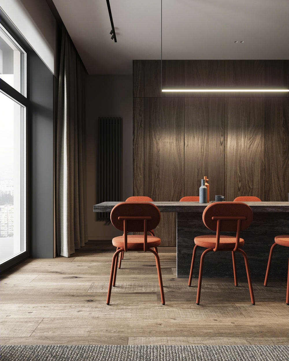 自然色彩的简约公寓设计丨Mikhail Startsev-26