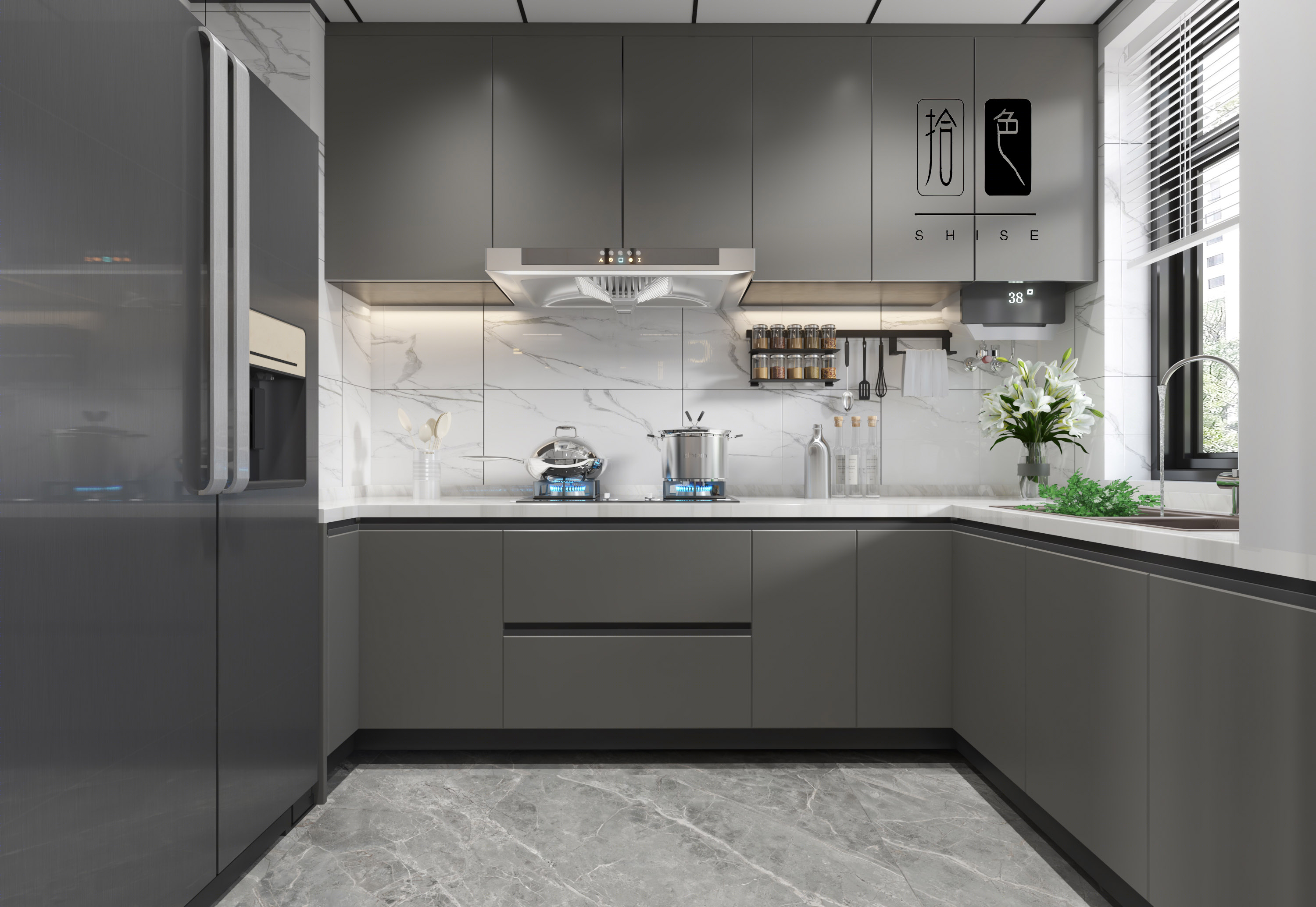 现代简约客厅设计丨拾色视觉表现-7