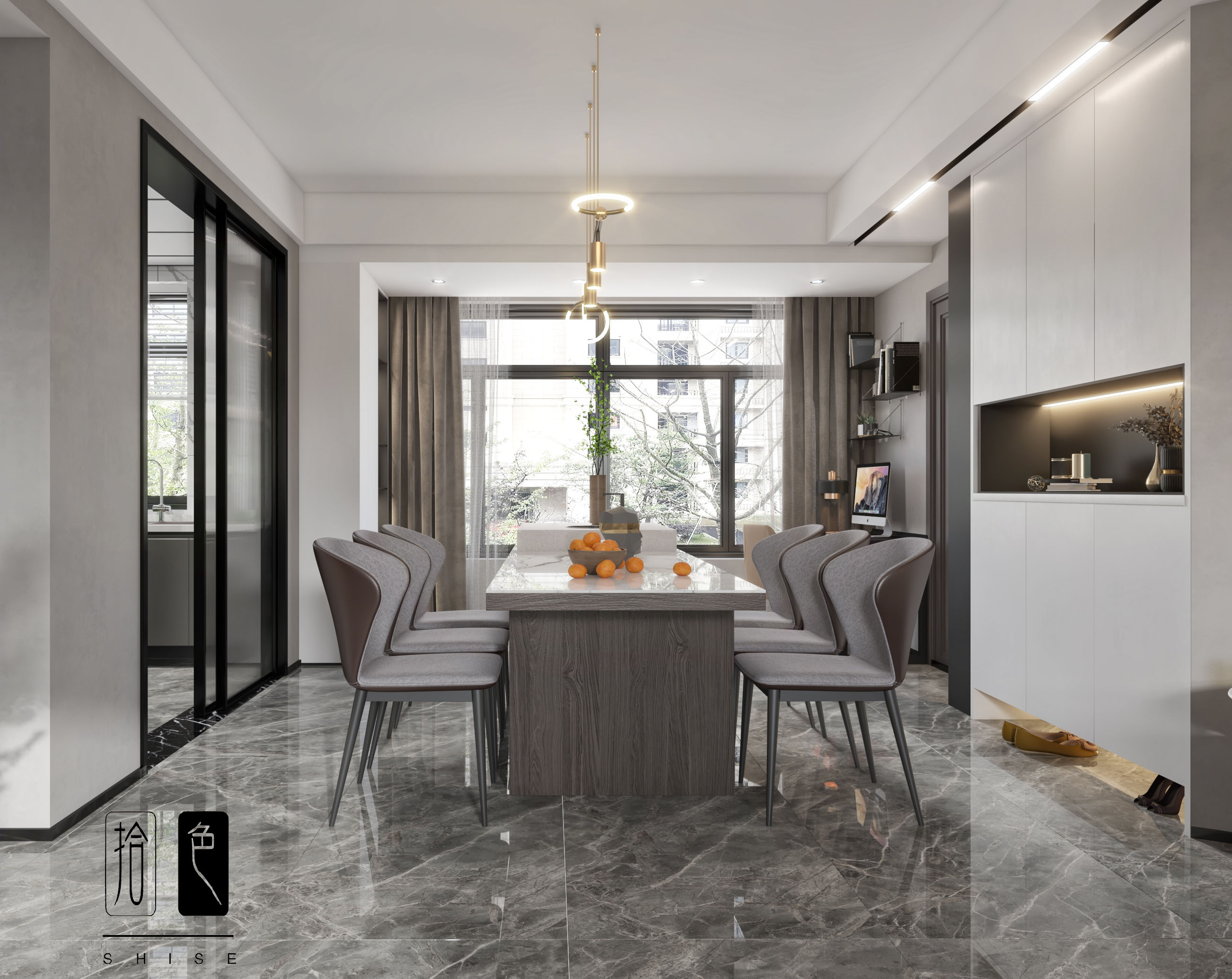 现代简约客厅设计丨拾色视觉表现-8