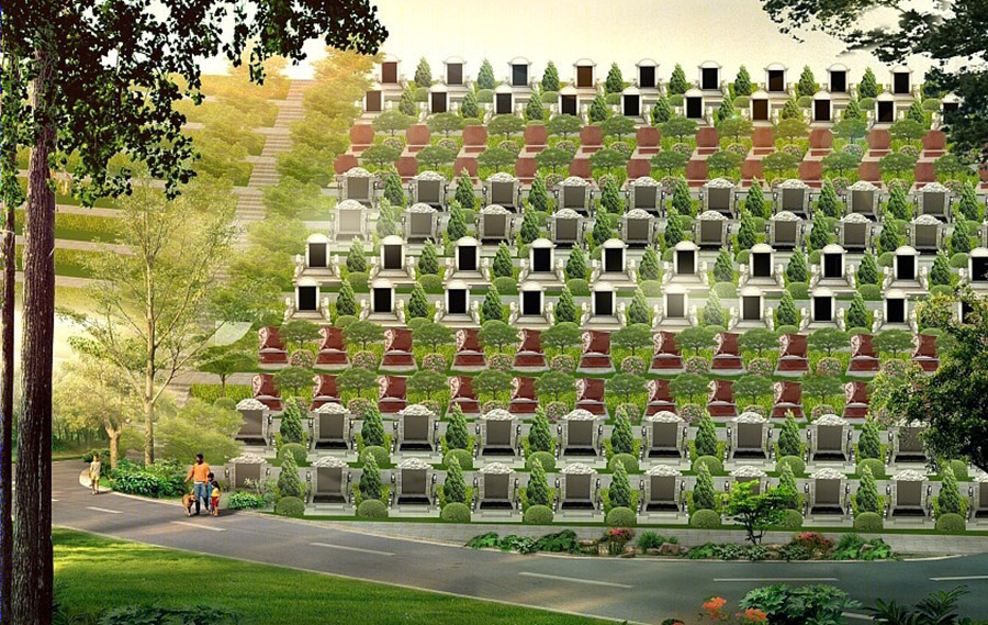 融合自然与传统的公墓设计典范——南京雨花台公墓-14