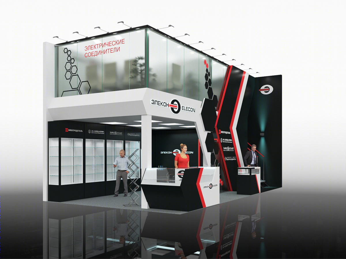 Anastasiya Gushchina丨展厅丨Exhibition stand for an electrical company-0
