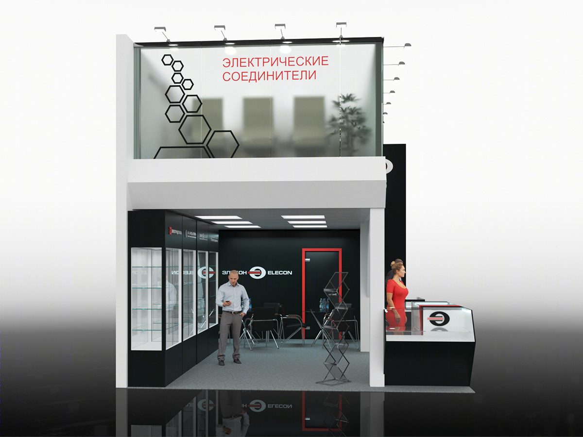 Anastasiya Gushchina丨展厅丨Exhibition stand for an electrical company-1
