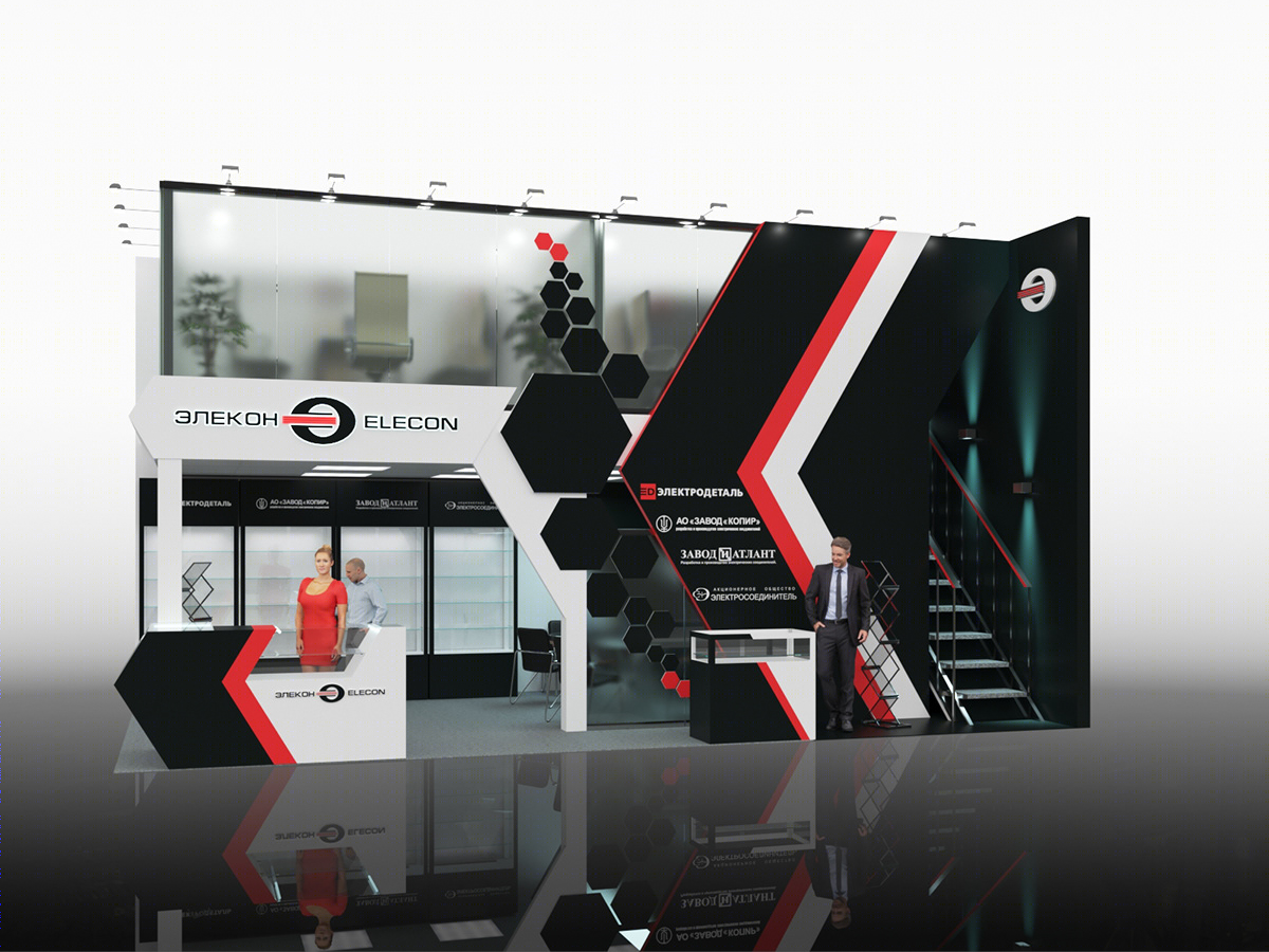 Anastasiya Gushchina丨展厅丨Exhibition stand for an electrical company-2