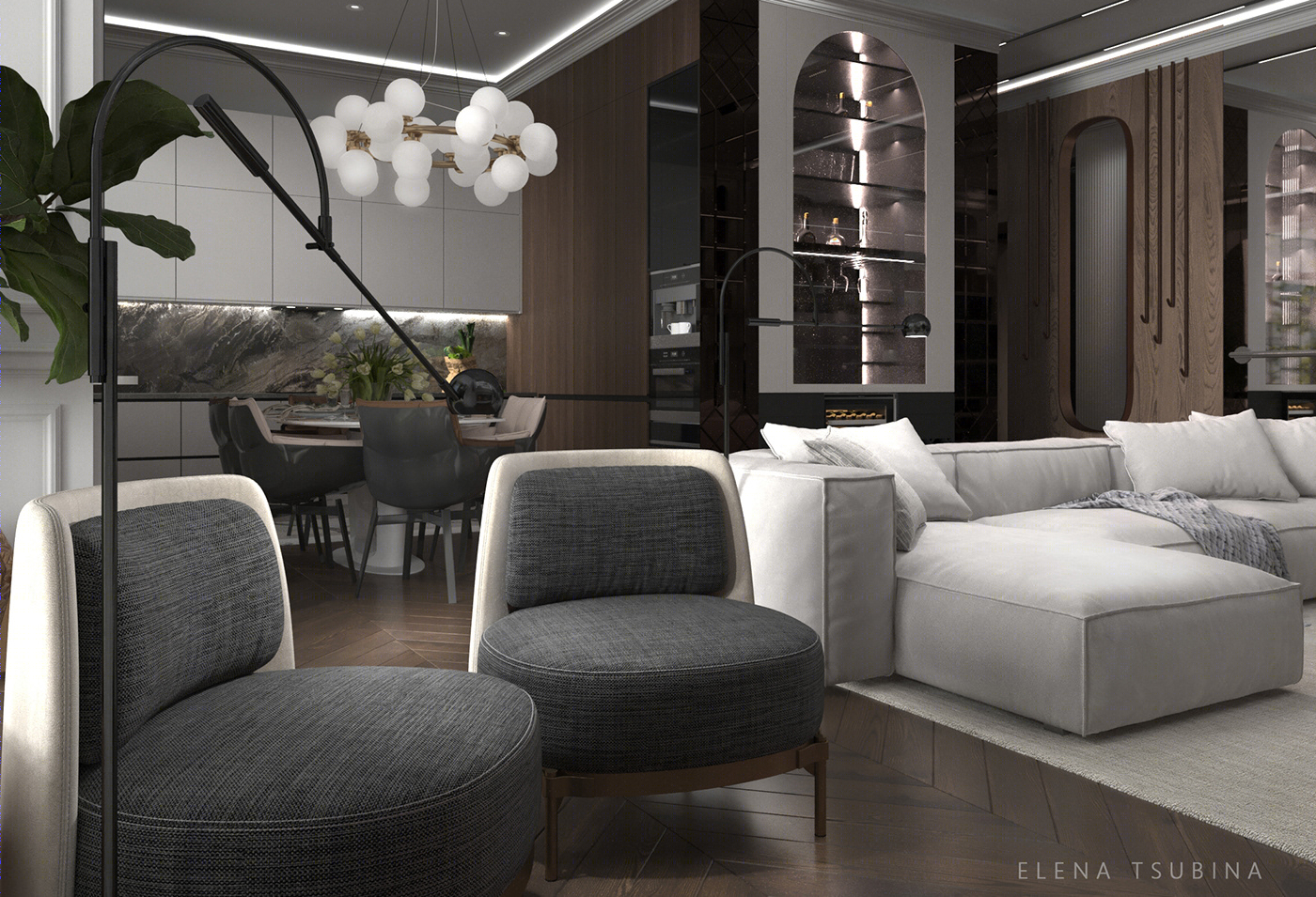 Anastasiya Gushchina丨平层丨Царский дом. Центр Киева. Проект реализован. Гостиная-2