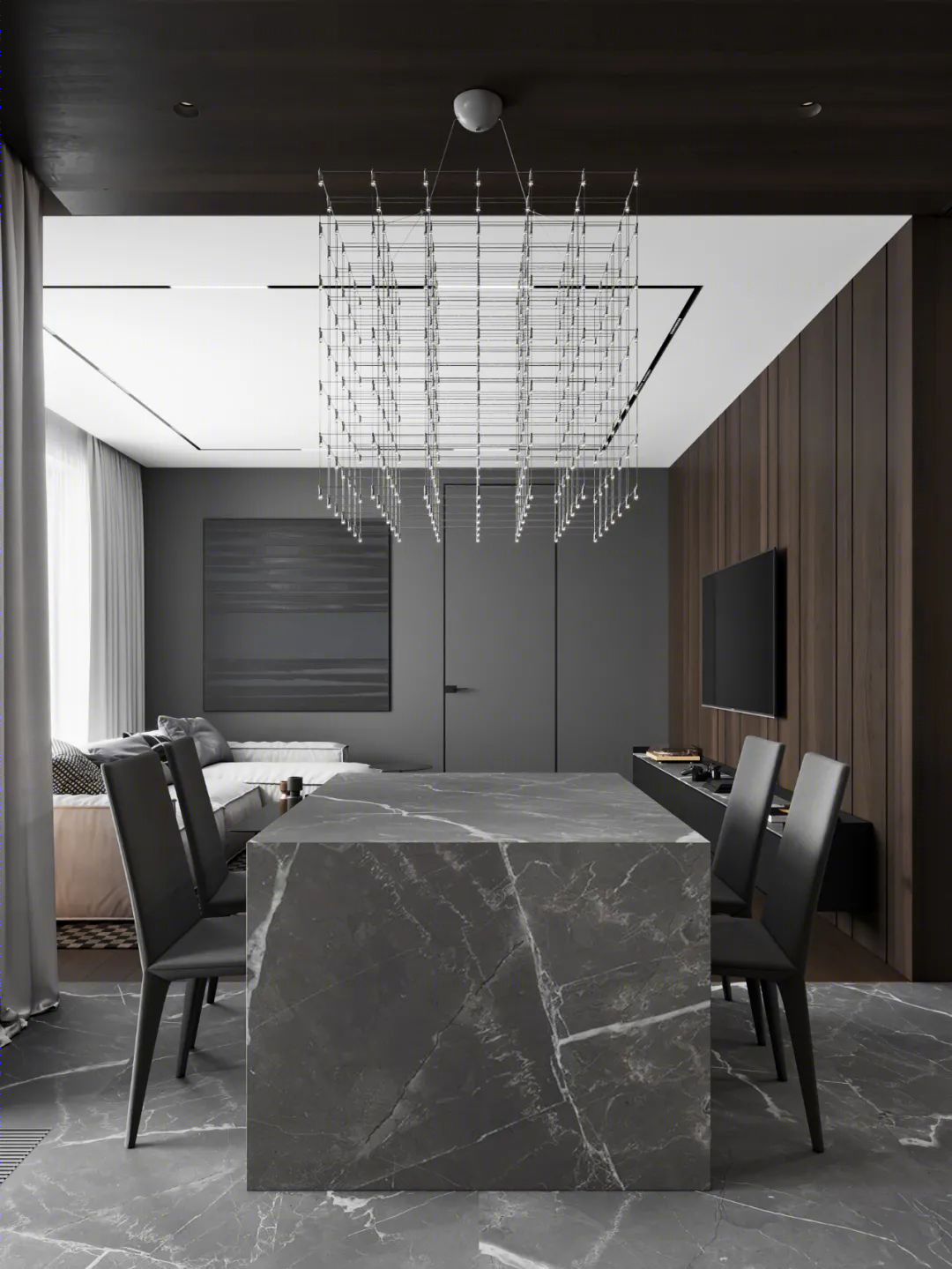 DE&DE 新作 | 95m²简约私宅，大理石与原木的和谐-62